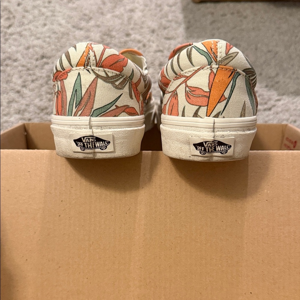 Vans Red and Brown Classic Slip-On Box - Picture 3 of 6